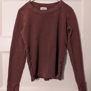 Mate the Label waffle long sleeve shirt